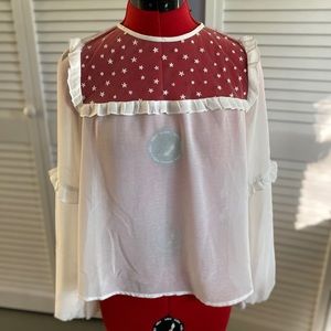 Forever21 Sheer Star Blouse